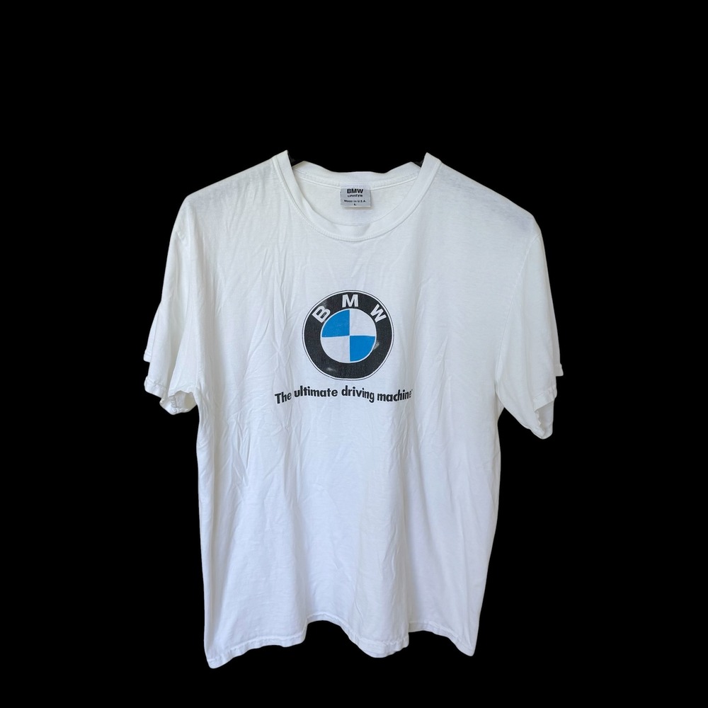 90s BMW Lifestyle The Ultimate Driving Machine Graphic T-Shirt White Large USA